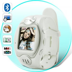 Thrifty Watch Phone (Quad Band, Bluetooth, Touchscreen) white