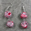 RED AFRICA TURQUOISE STERLING SILVER EARRINGS