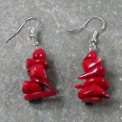 Red Coral STERLING SILVER EARRINGS