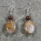 Bamboo Agate Jasper STERLING SILVER EARRINGS