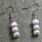 Fresh Water White Pearl STERLING SILVER EARRINGS