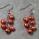 Fresh Water Bronze Pearl STERLING SILVER EARRINGS