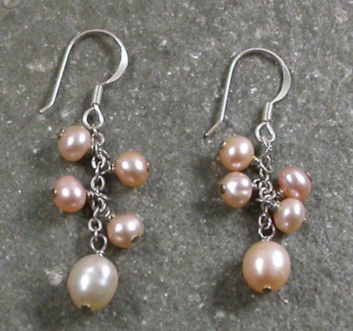 Fresh Water Pearl Sterling Silver Earrings