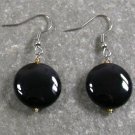 Black Agate Sterling Silver Earrings