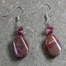 Tourmaline Jasper Sterling Silver Earrings