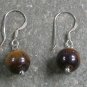 Yellow Tiger Eye Sterling Silver Earrings