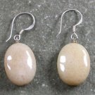 Yellow Jade Sterling Silver Earrings