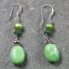 Pearl Turquoise Sterling Silver Earrings