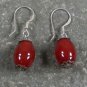 Red Agate Sterling Silver Earrings