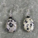 Dalmatian Jasper Sterling Silver Earrings