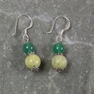 Lemon Jade GreenAgate Sterling Silver Earrings