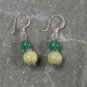 Lemon Jade GreenAgate Sterling Silver Earrings