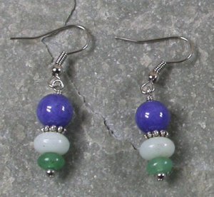 Jade Amazonite Sterling Silver Earrings
