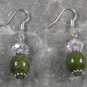 Unakite Quartz Sterling Silver Earrings