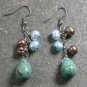 Turquoise Pearl Sterling Silver Earrings