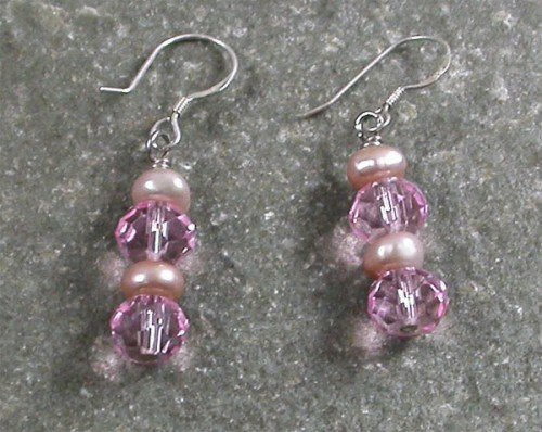 Quartz PearlSterling Silver Earrings