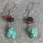 Tourmaline Turquoise Sterling Silver Earrings