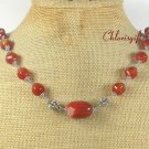 NATURAL RED CARNELIAN NECKLACE