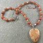 NATURAL PICTURE JASPER ORANGE JASPER JADE NECKLACE