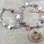 FIRE AGATE & LACE AGATE & CRYSTAL NECKLACE