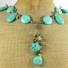 TURQUOISE & FRESH WATER PEARLS NECKLACE