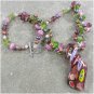 MURANO GLASS CAT EYE CRYSTAL FW PEARL NECKLACE