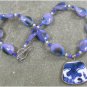 MING DYNASTY POTTERY SHARD BLUE AGATE PEARL NECKLACE
