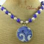 MING DYNASTY POTTERY SHARD BLUE JADE PEARLS NECKLACE