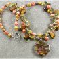 TIGER QUARTZ & TIGER EYE & CRYSTAL & PEARL NECKLACE