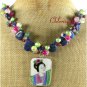 MING DYNASTY POTTERY SHARD JADE LAZULI LAPIS NECKLACE