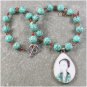 POTTERY SHARD TURQUOISE AGATE NECKLACE