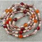 LONG! 40 AGATE & FRESH WATER PEARLS NECKLACE