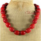 NATURAL LARGE RED SPONGE CORAL NECKLACE