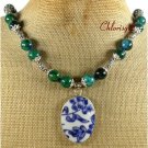 POTTERY SHARD AFRICAN TURQUOISE NECKLACE