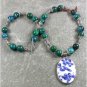 POTTERY SHARD AFRICAN TURQUOISE NECKLACE