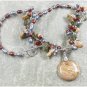 PICTURE JASPER SMOKY CRYSTAL FW PEARL NECKLACE