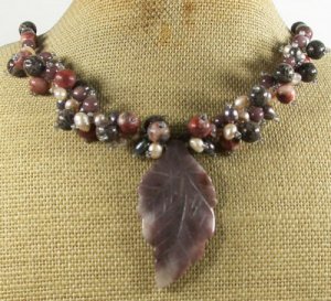 CHOCOLATE AVENTURINE COFFEE JASPER PEARLS NECKLACE