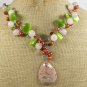 AUTUMN JASPER & AGATE & CAT EYE & PEARLS NECKLACE