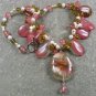 TIGER QUARTZ YELLOW CRYSTAL FW PEARLS NECKLACE