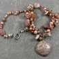MUGER JASPER & POPPY JASPER & FOSSIL AGATE NECKLACE