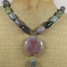 CHUNKY LACE AGATE & FANCY JASPER NECKLACE