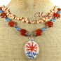 MING DYNASTY POTTERY SHARD AGATE 2ROW NECKLACE
