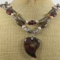 OCEAN JASPER IMPERIAL JASPER CRYSTAL PEARLS NECKLACE