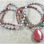 PICTURE JASPER FANCY JASPER CRYSTAL PEARL 2ROW NECKLACE