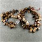 NATURAL PICTURE JASPER TIGER EYE 2ROW NECKLACE