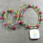 POTTERY SHARD JADE AGATE 2ROW NECKLACE