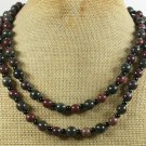 NATURAL CHERRY JASPER PICTURE JASPER 2ROW NECKLACE