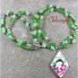 MING DYNASTY POTTERY SHARD JADE QUARTZ 2ROW NECKLACE