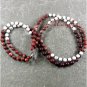 NATURAL WHITE TURQUOISE PICTURE JASPER 2ROW NECKLACE