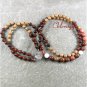 NATURAL PICTURE JASPER MAHOGANY OBSIDIAN 2ROW NECKLACE